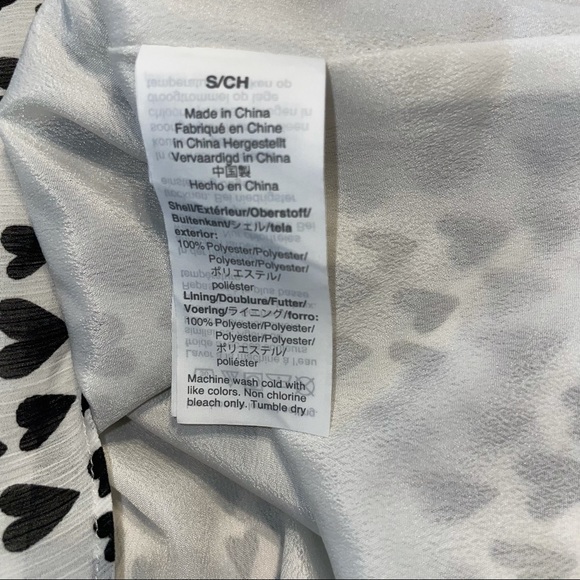 J. Crew Black & White Heart Print Ruffle Blouse - Picture 10 of 11